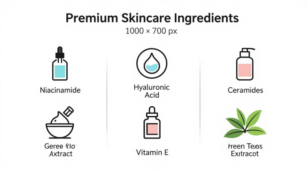 Morning skincare routine with sunscreen