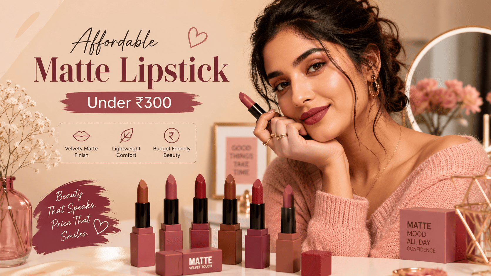 You are currently viewing Affordable Matte Lipstick Under ₹300